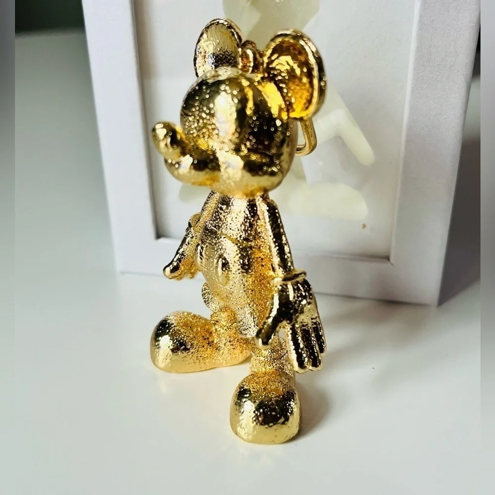 Disney x BaubleBar Gold Mickey Mouse Bag Charm Keychain NWT